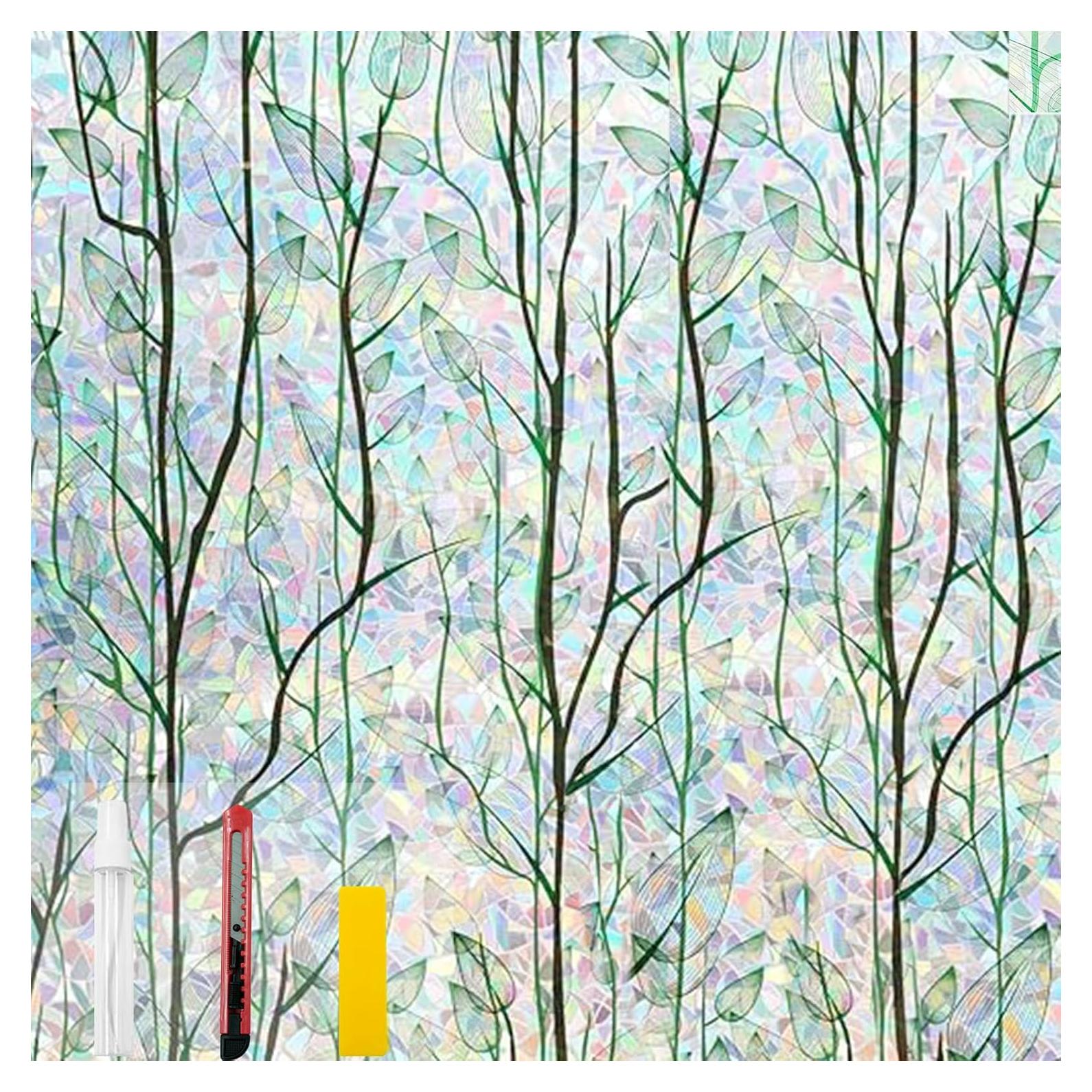 Película de Privacidad para Ventanas COUNTEWOL 44.5x199.5cm Verde