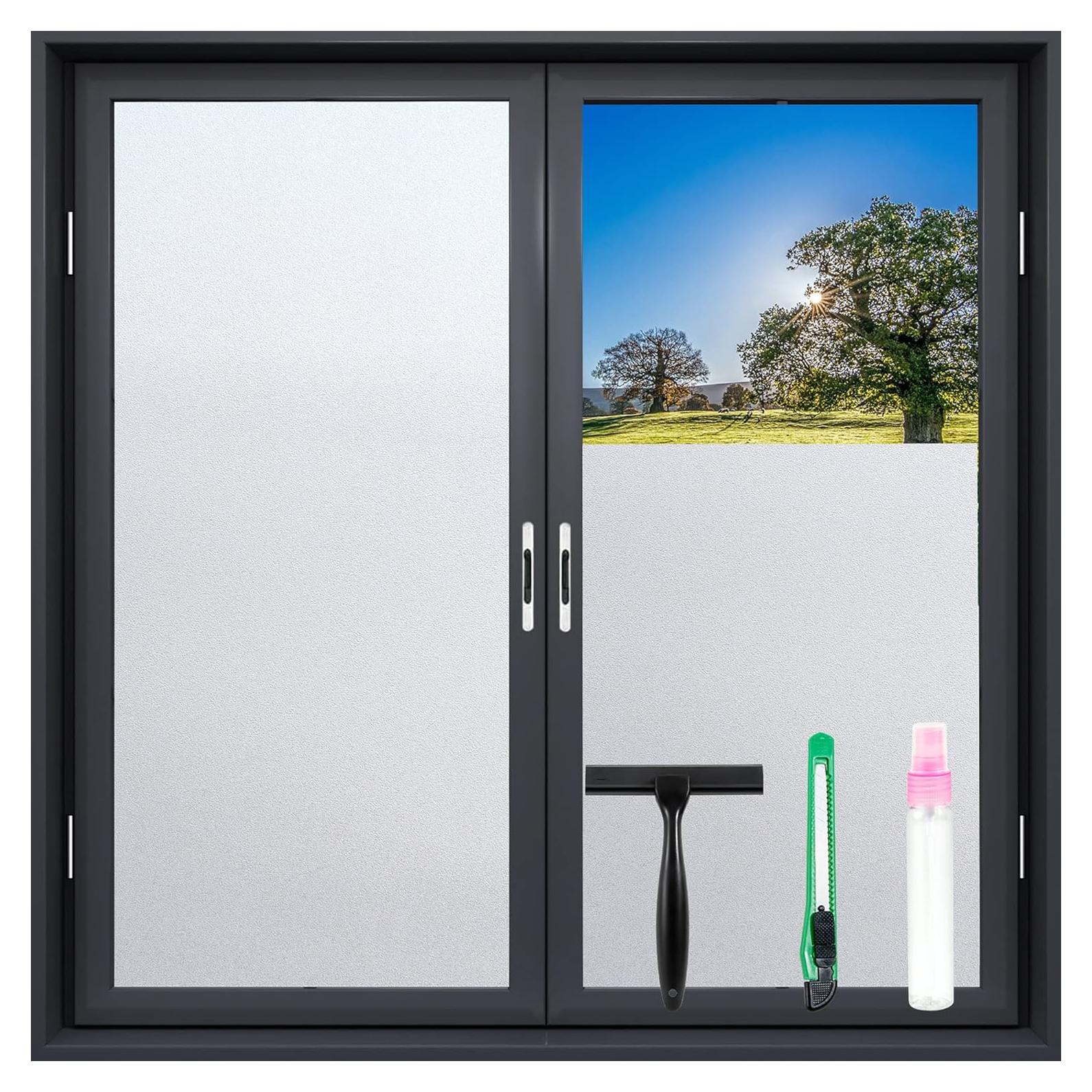 Película de Ventana Esmerilada xiawei 44.5cm x 200cm con Herramientas