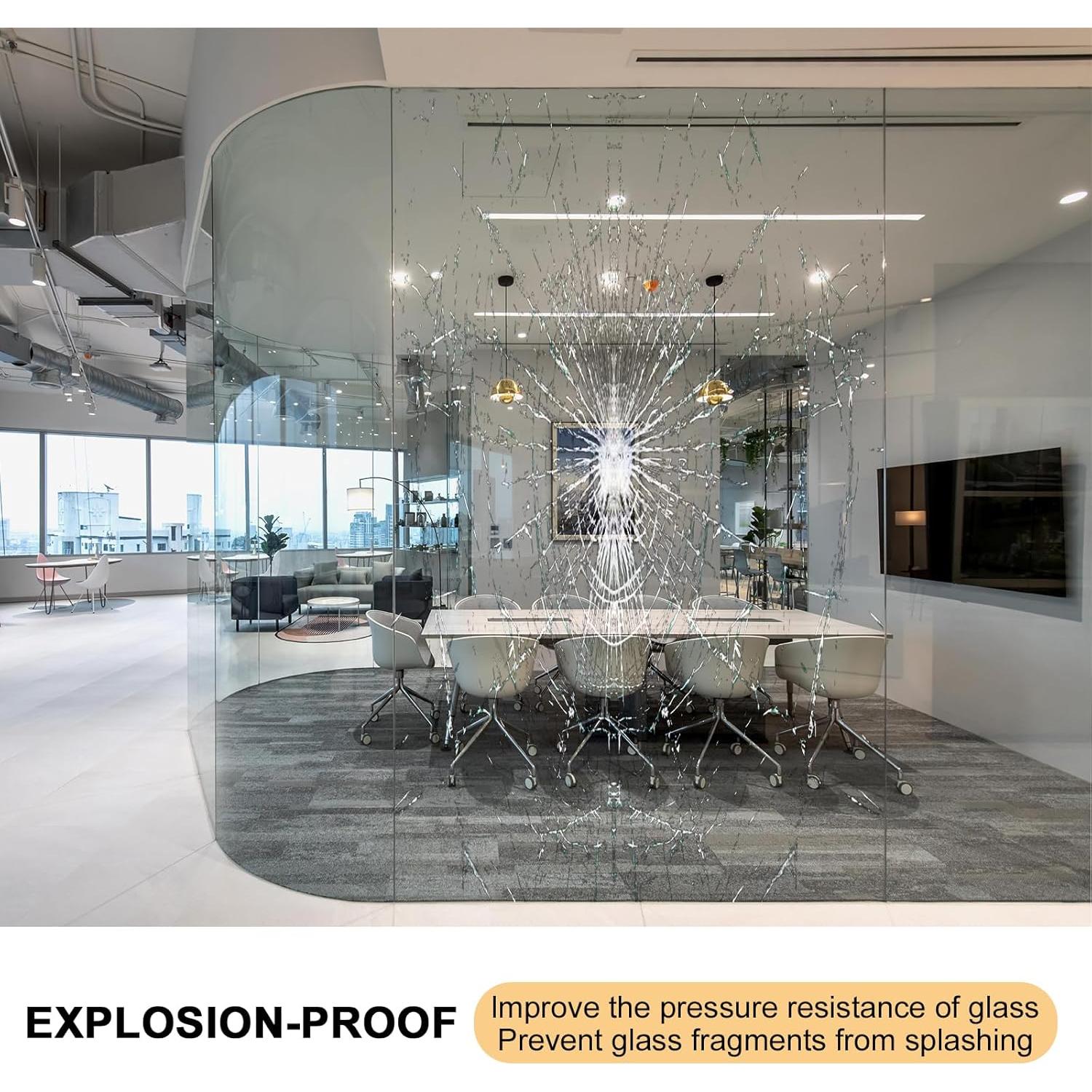 Película de Seguridad para Ventanas Shackcom 43.9cm x 3m Transparente