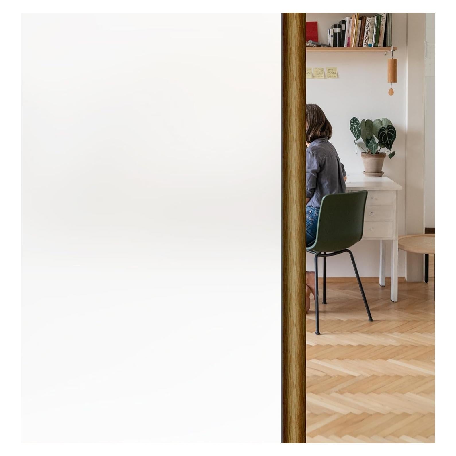 Película de Privacidad Evsipo 44.5x400 cm Vinilo Blanco Esmerilado