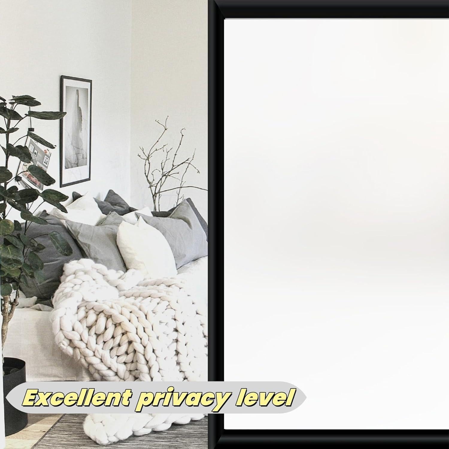 Película de Privacidad Evsipo 44.5x400 cm Vinilo Blanco Esmerilado