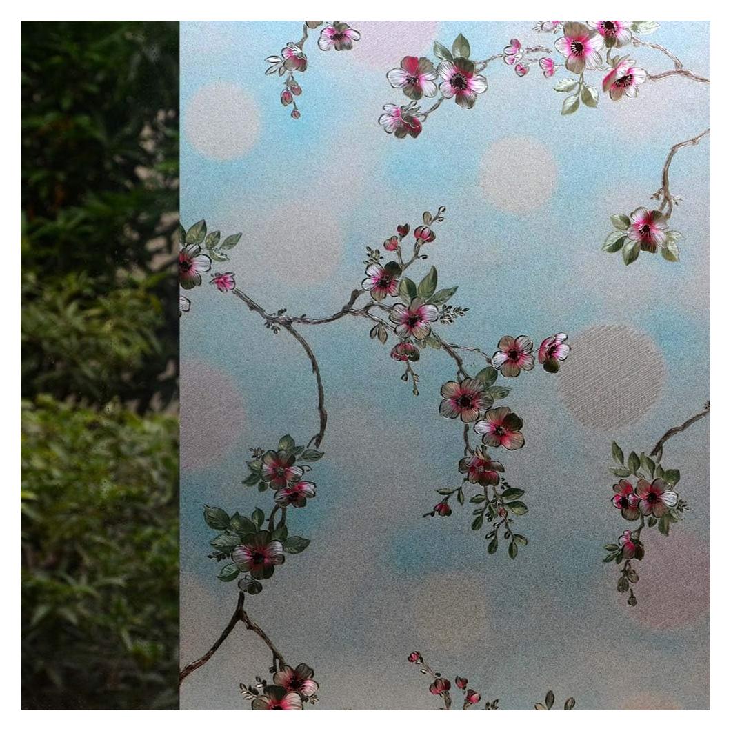 Película de Ventana VSUDO 45x200 cm Flor de Durazno Anti UV