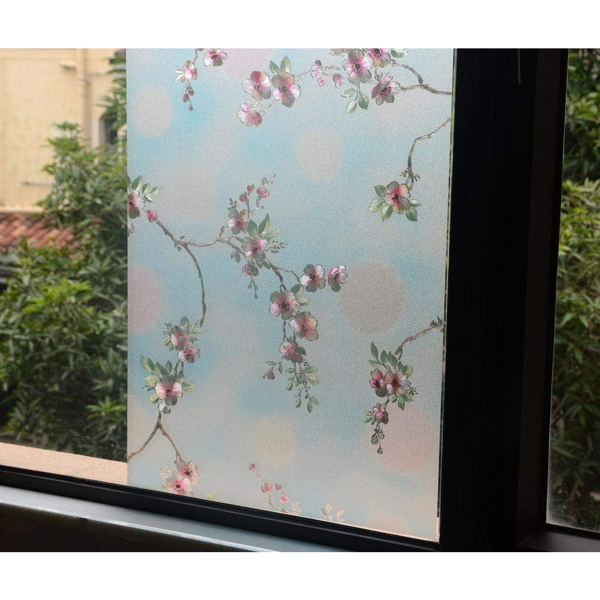 Película de Ventana VSUDO 45x200 cm Flor de Durazno Anti UV