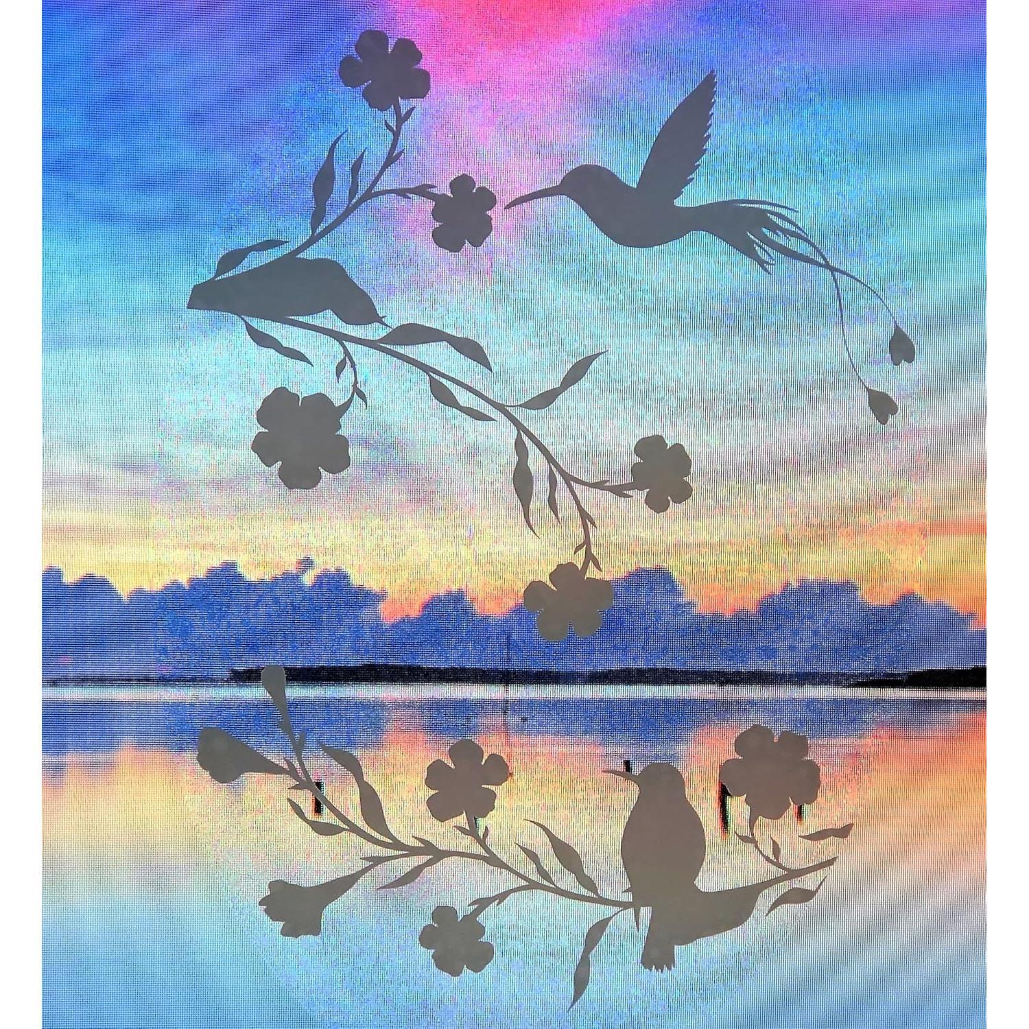 Vinilo Decorativo Colibríes DCentral 20.32x30.48 cm Opaco