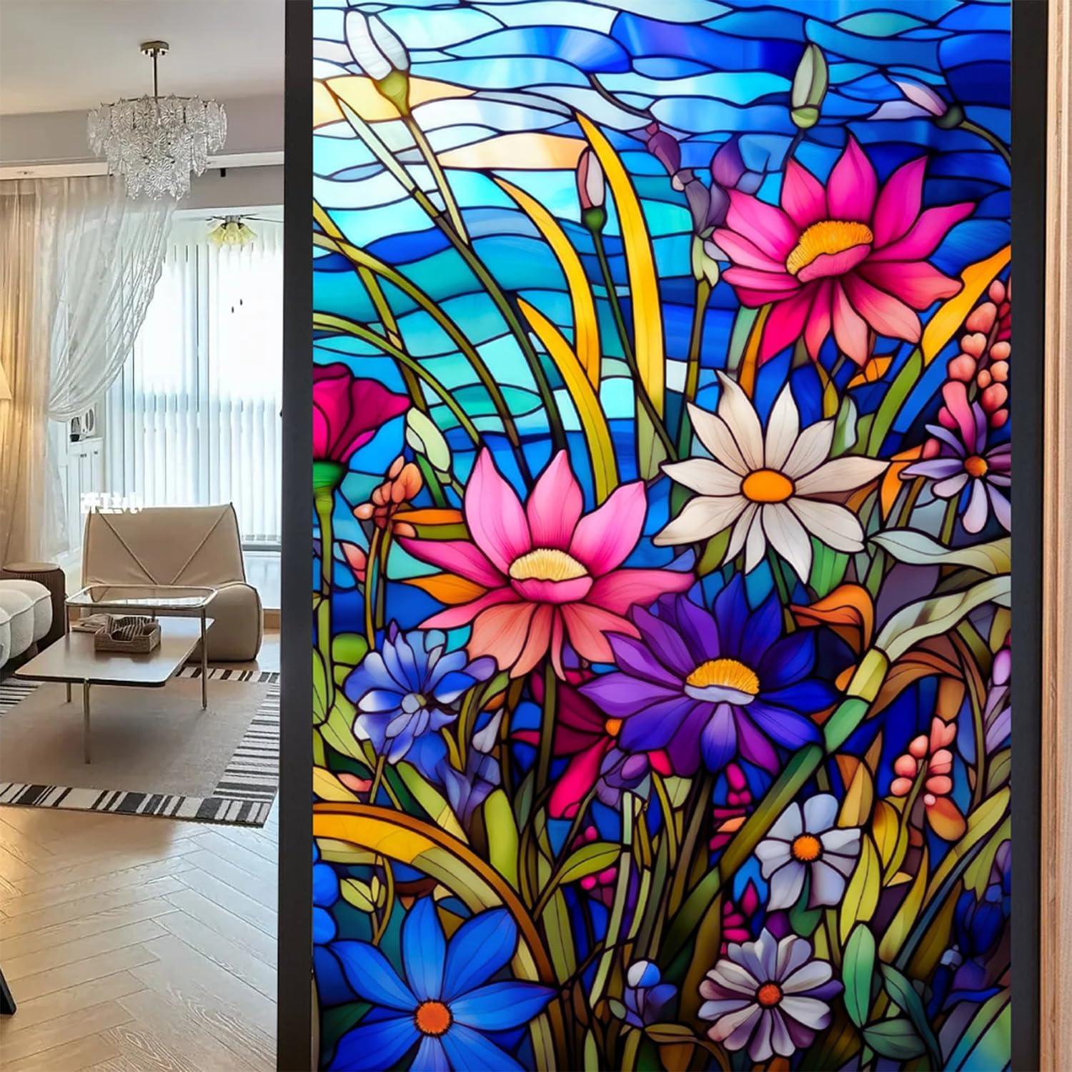 Película de Ventana Templada WBQMUNY 44.96x100.08 cm Decorativa