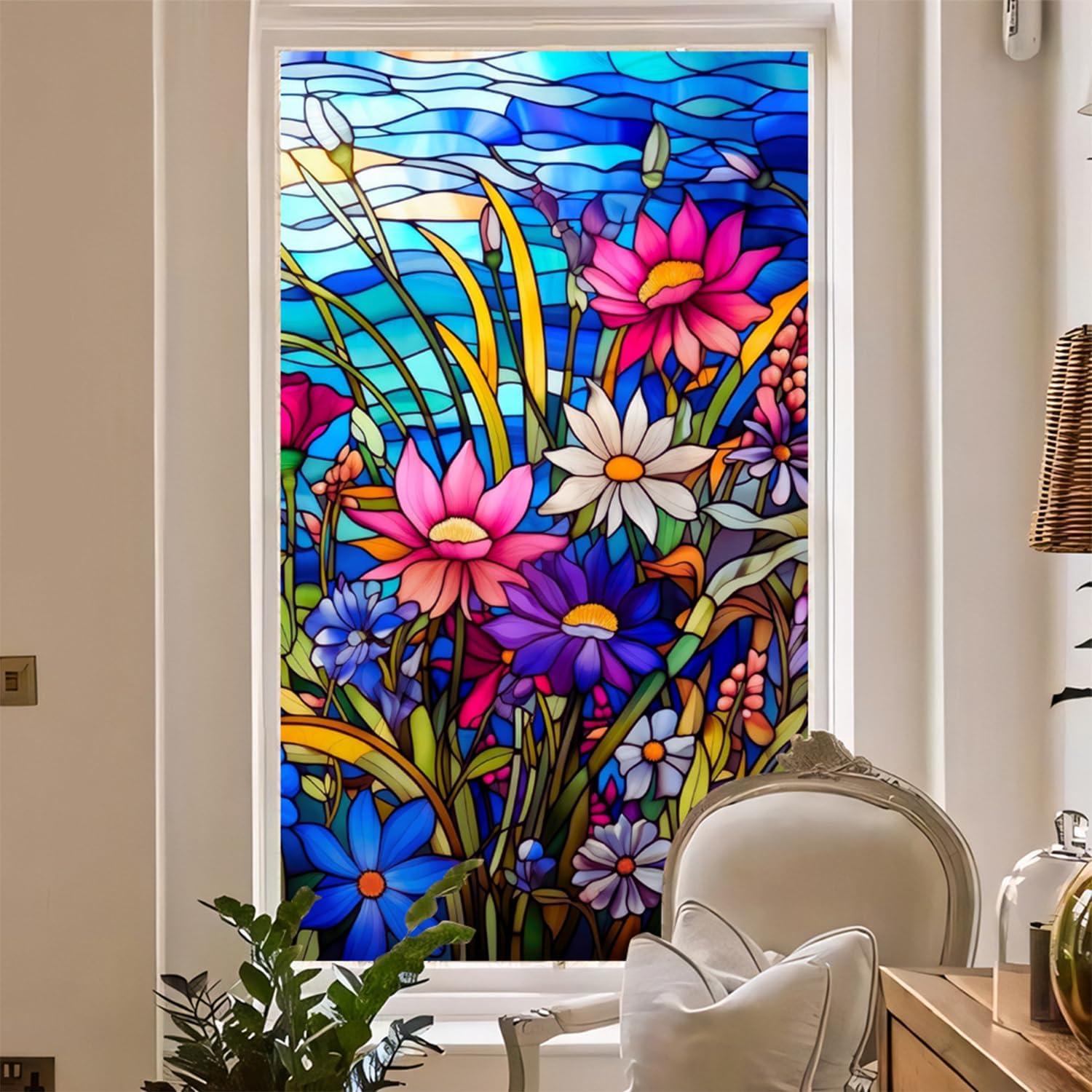 Película de Ventana Templada WBQMUNY 44.96x100.08 cm Decorativa