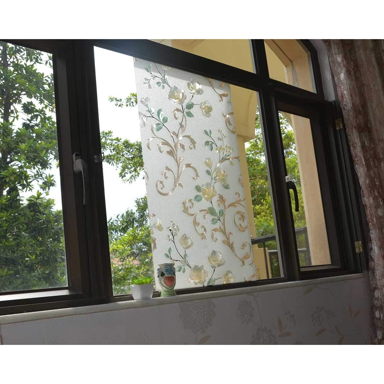 Película de Ventana Privada VSUDO 45x200 cm Floral Anti-UV