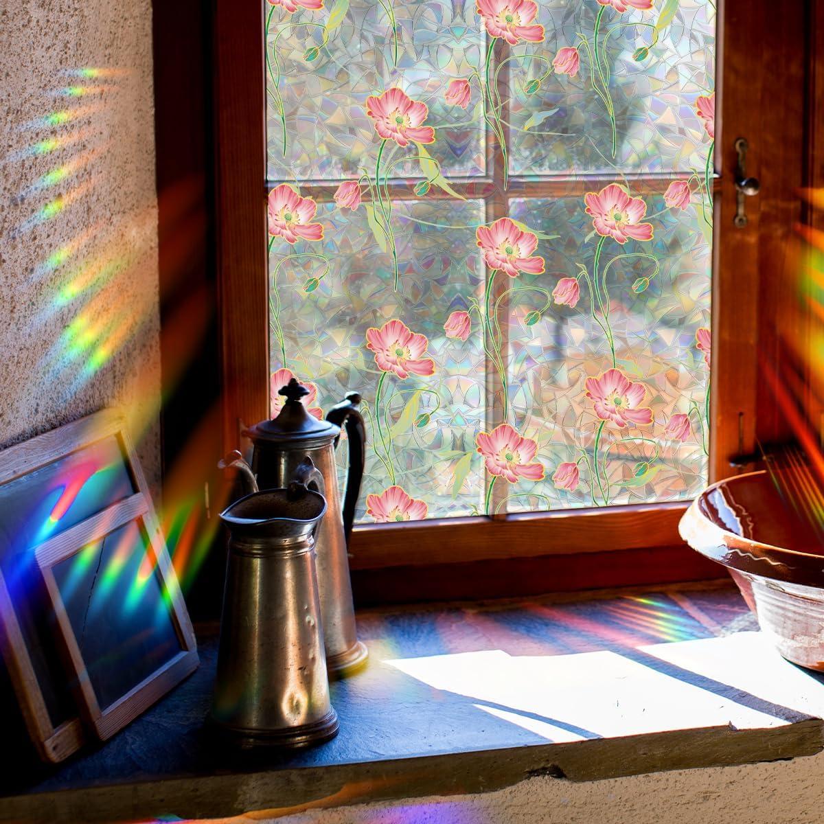 Calcomanías de Ventana Runtoo Flor de Amapola 40x101.6cm