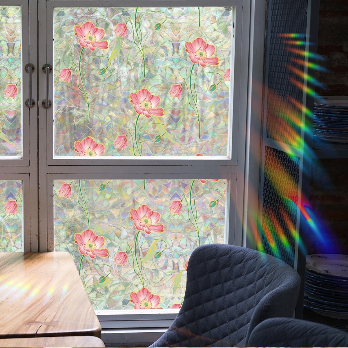 Calcomanías de Ventana Runtoo Flor de Amapola 40x101.6cm