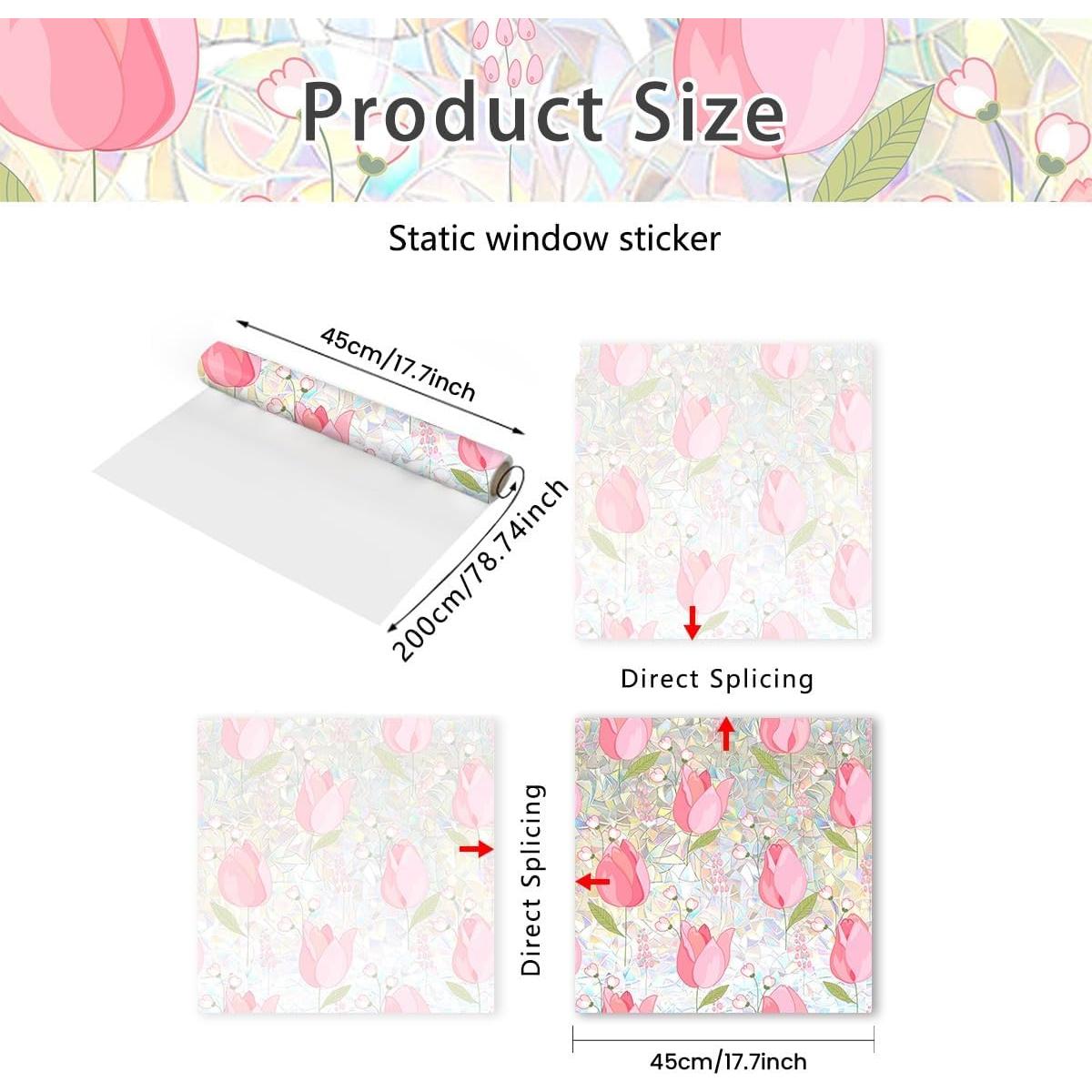 Película de Privacidad Sanderala Tulipán 45x200 cm Anti UV