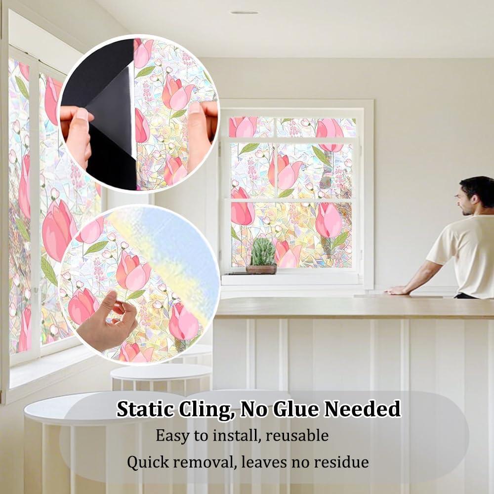 Película de Privacidad Sanderala Tulipán 45x200 cm Anti UV