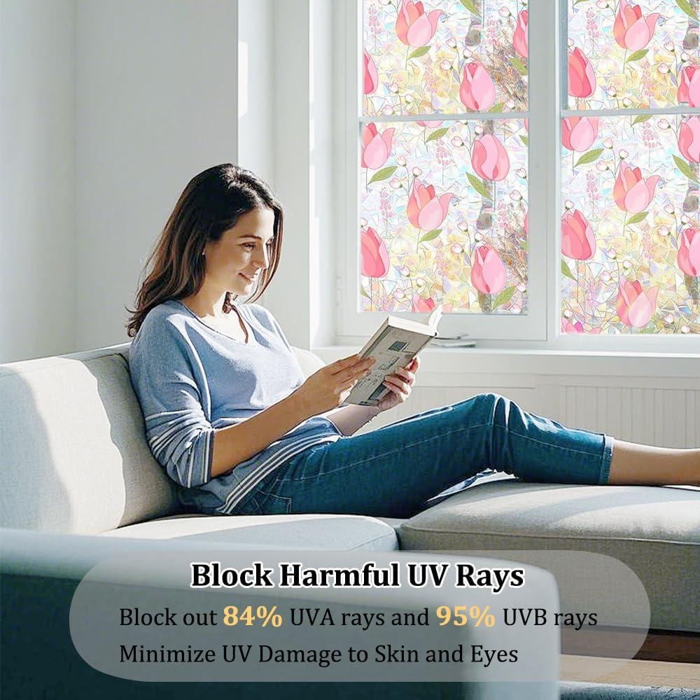 Película de Privacidad Sanderala Tulipán 45x200 cm Anti UV