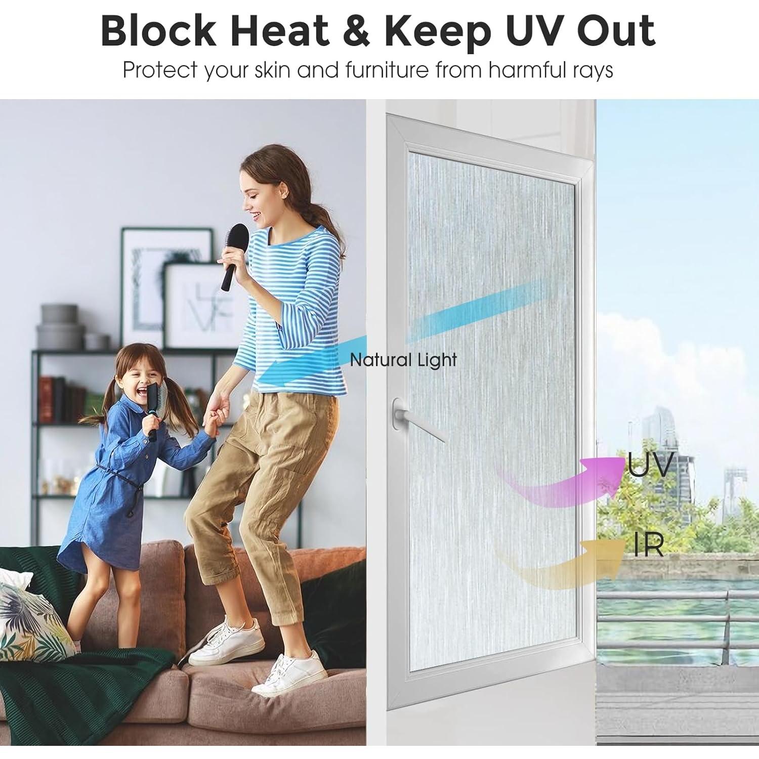 Película de Privacidad Viseeko 44.5x200 cm Anti-UV Esmerilada