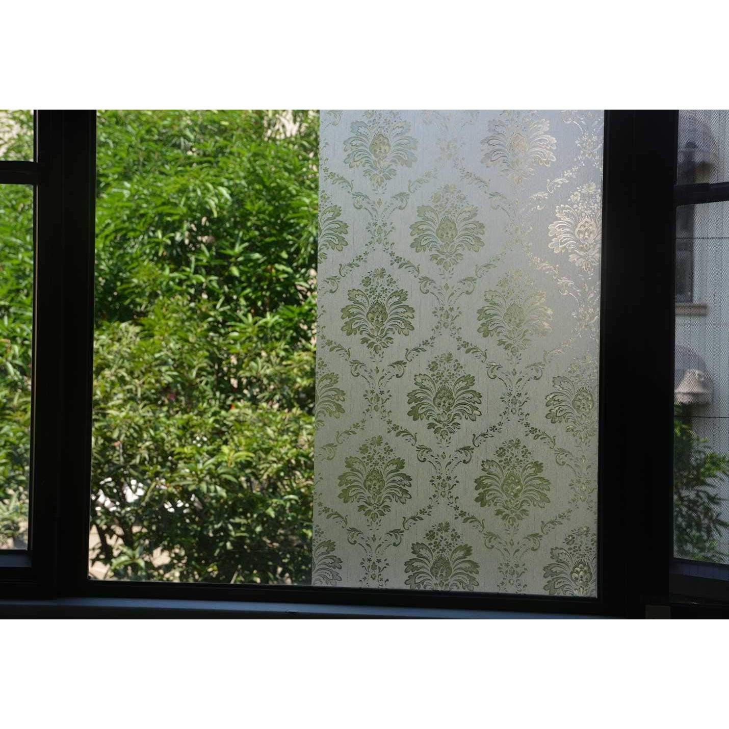 Película de Ventana Adhesión Estática VSUDO Damasco 0.9 m²