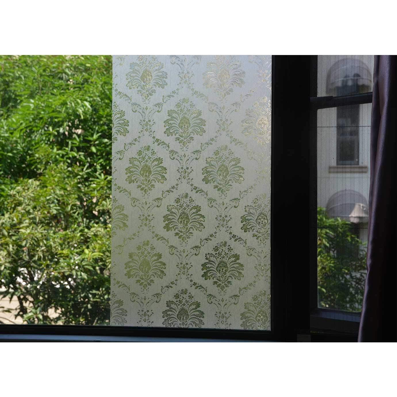 Película de Ventana Adhesión Estática VSUDO Damasco 0.9 m²