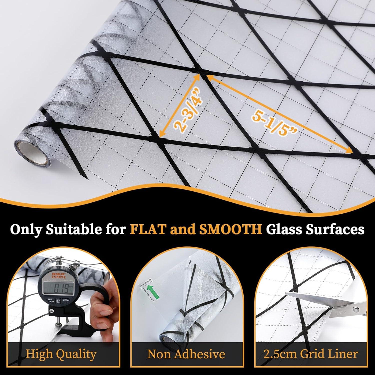 Película para Ventanas FEOMOS Lattice Negro 43.9x200 cm