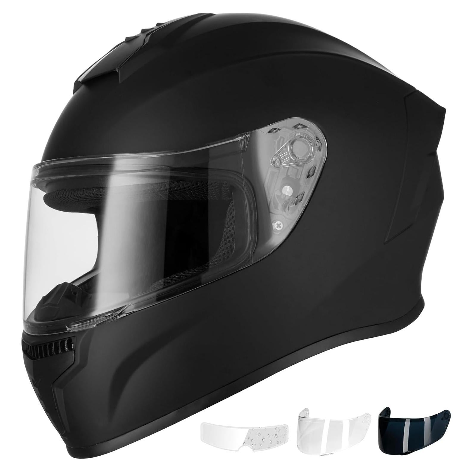 Casco Integral Favoto para Motocicleta Negro M-L-XL-XXL