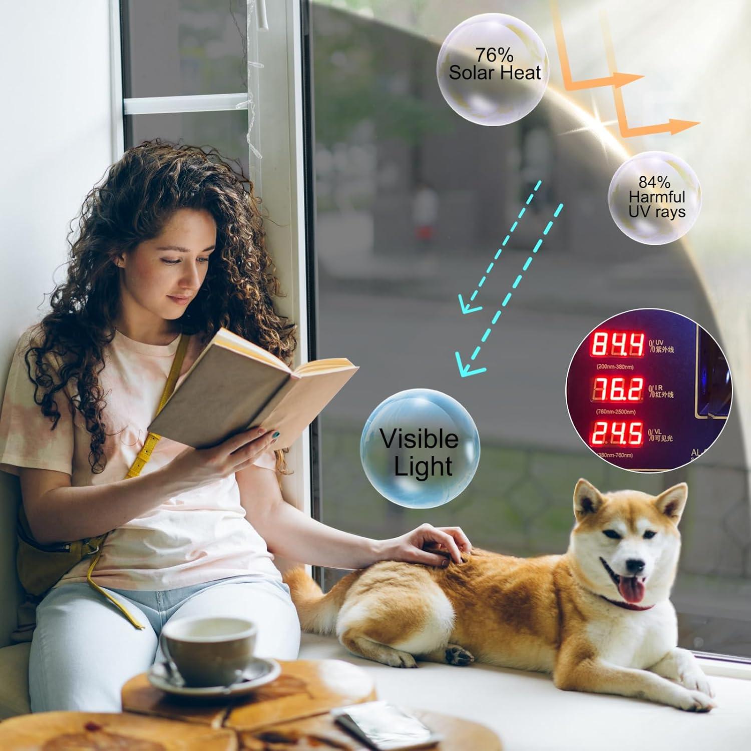 Película de Ventana Reflectante Shackcom 44.5x199.4cm Plata