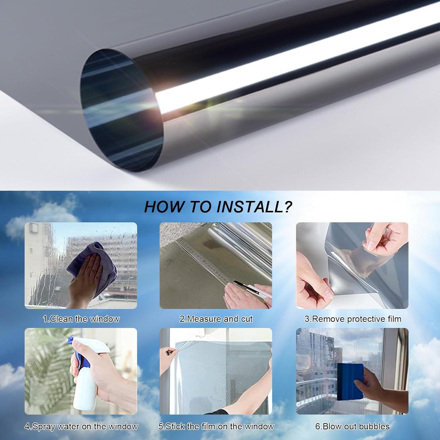 Película de Ventana Reflectante Shackcom 44.5x199.4cm Plata