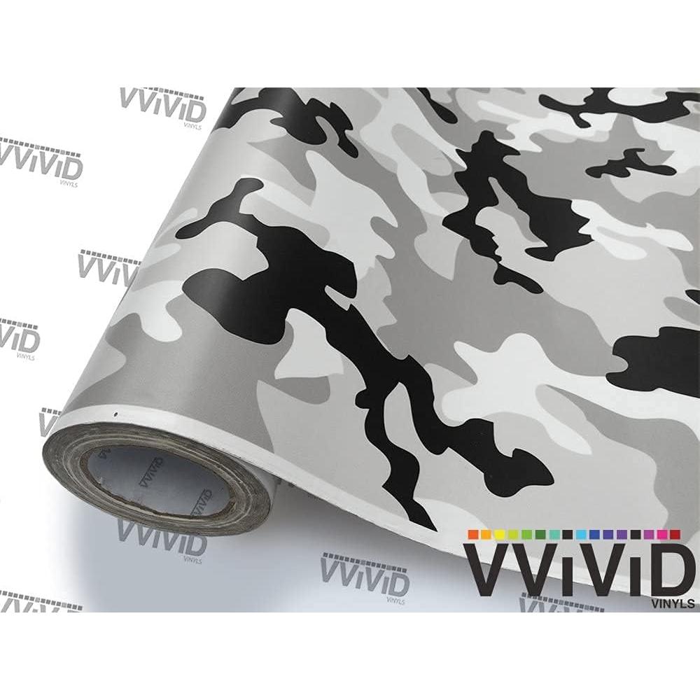 Vinilo Camuflaje de Nieve VViViD 0.46m x 1.52m Adhesivo