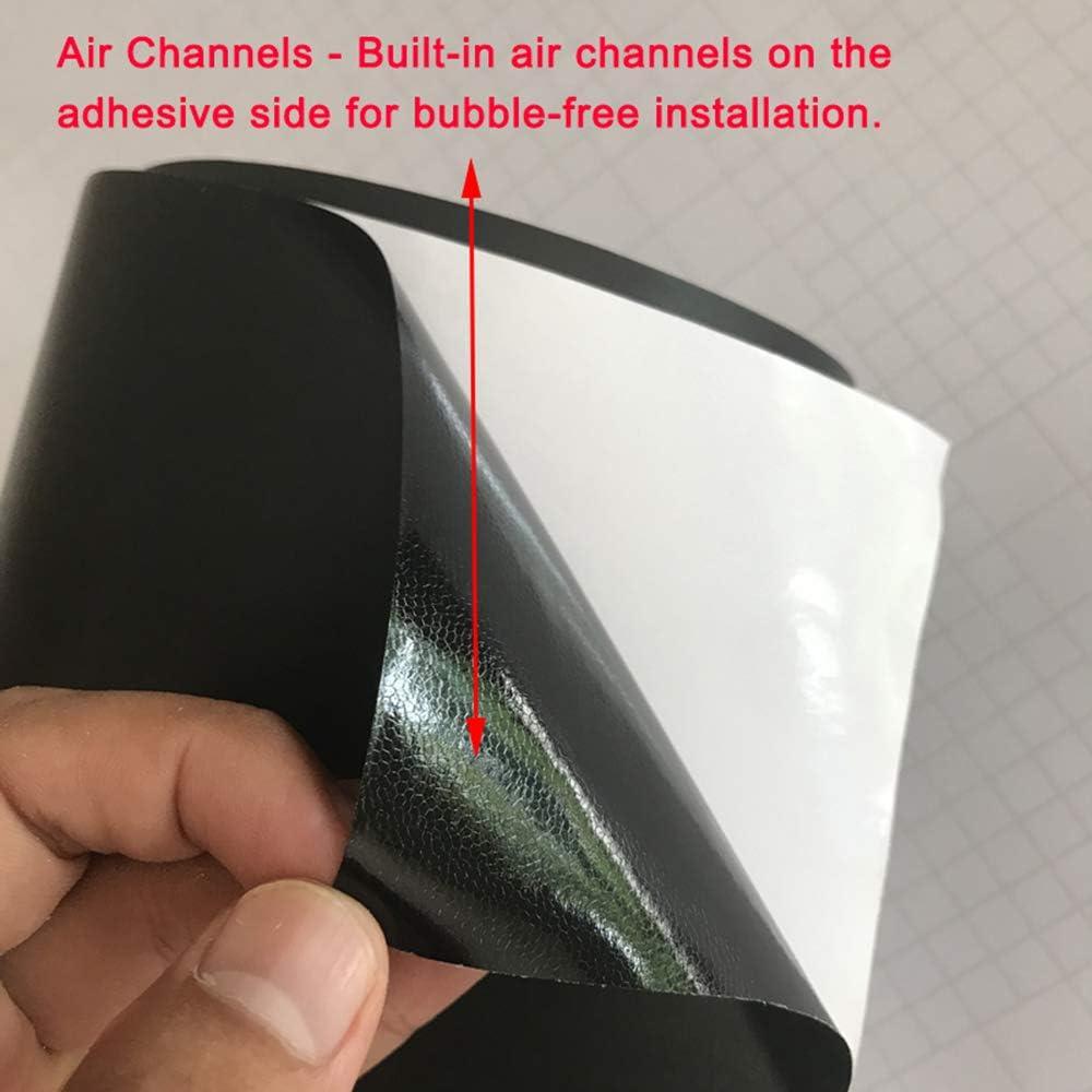 Envoltura de Vinilo Negra Mate LZLRUN 0.3 m x 1.5 m para Auto