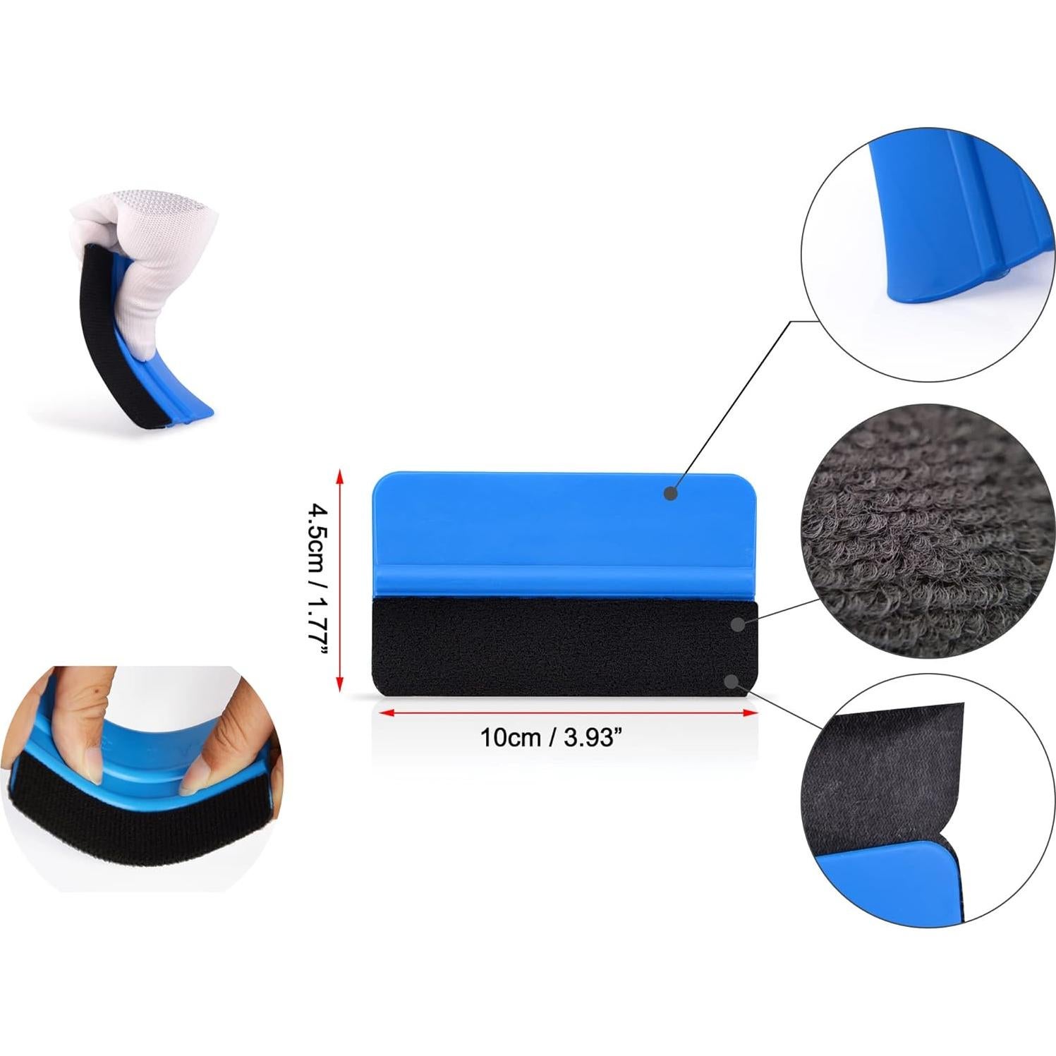 Envoltura de Vinilo Negra Mate LZLRUN 0.3 m x 1.5 m para Auto