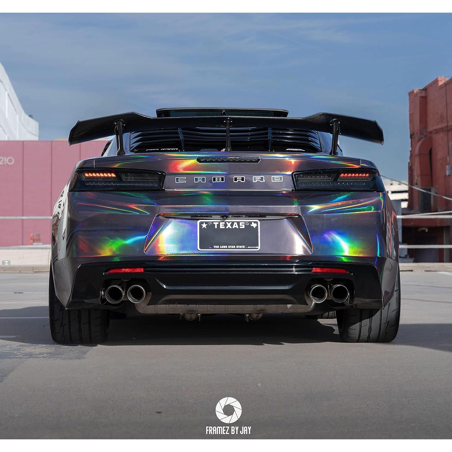 Vinilo Adhesivo VViViD+ Hex Holográfico Cromo 0.3m x 1.5m