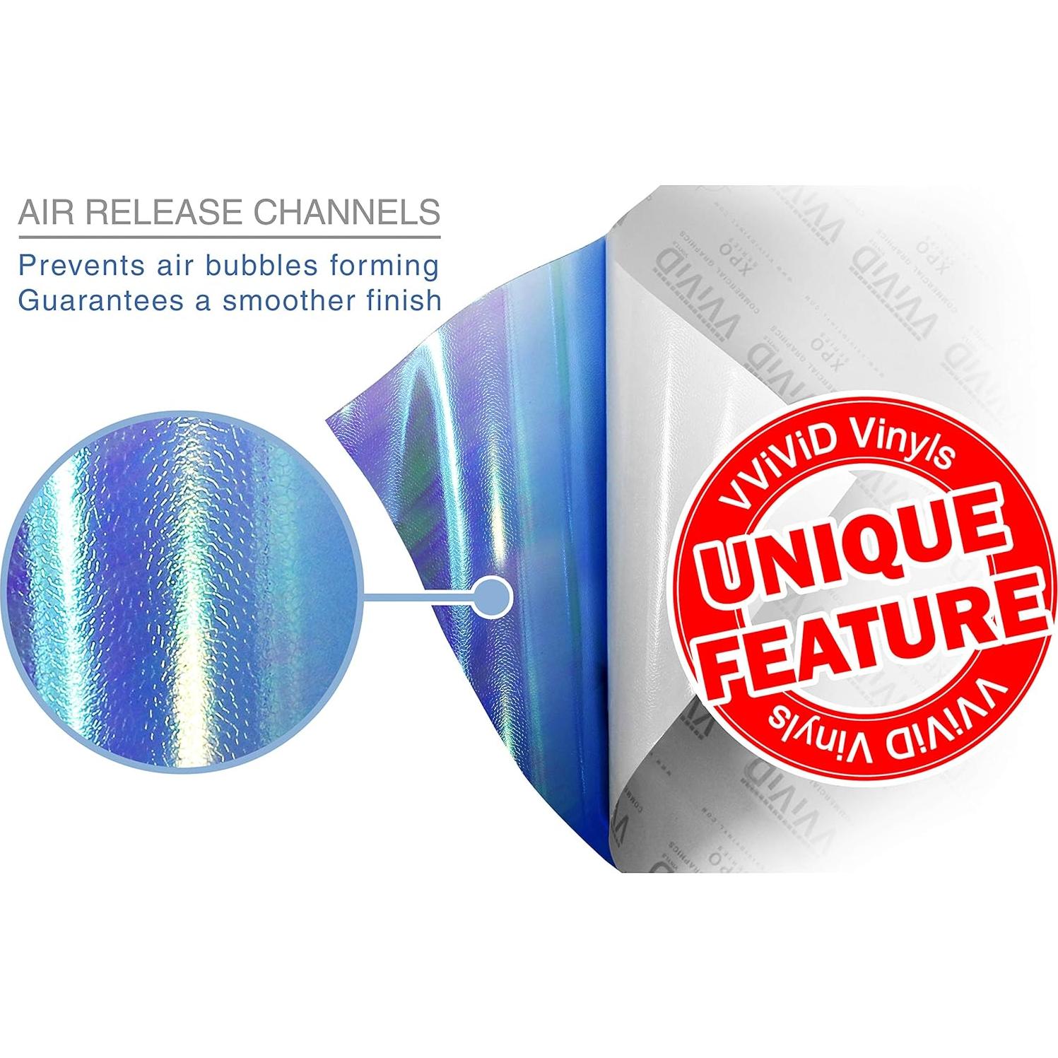 Vinilo VViViD para Faros y Luces Traseras 40x122 cm Azul Camaleón