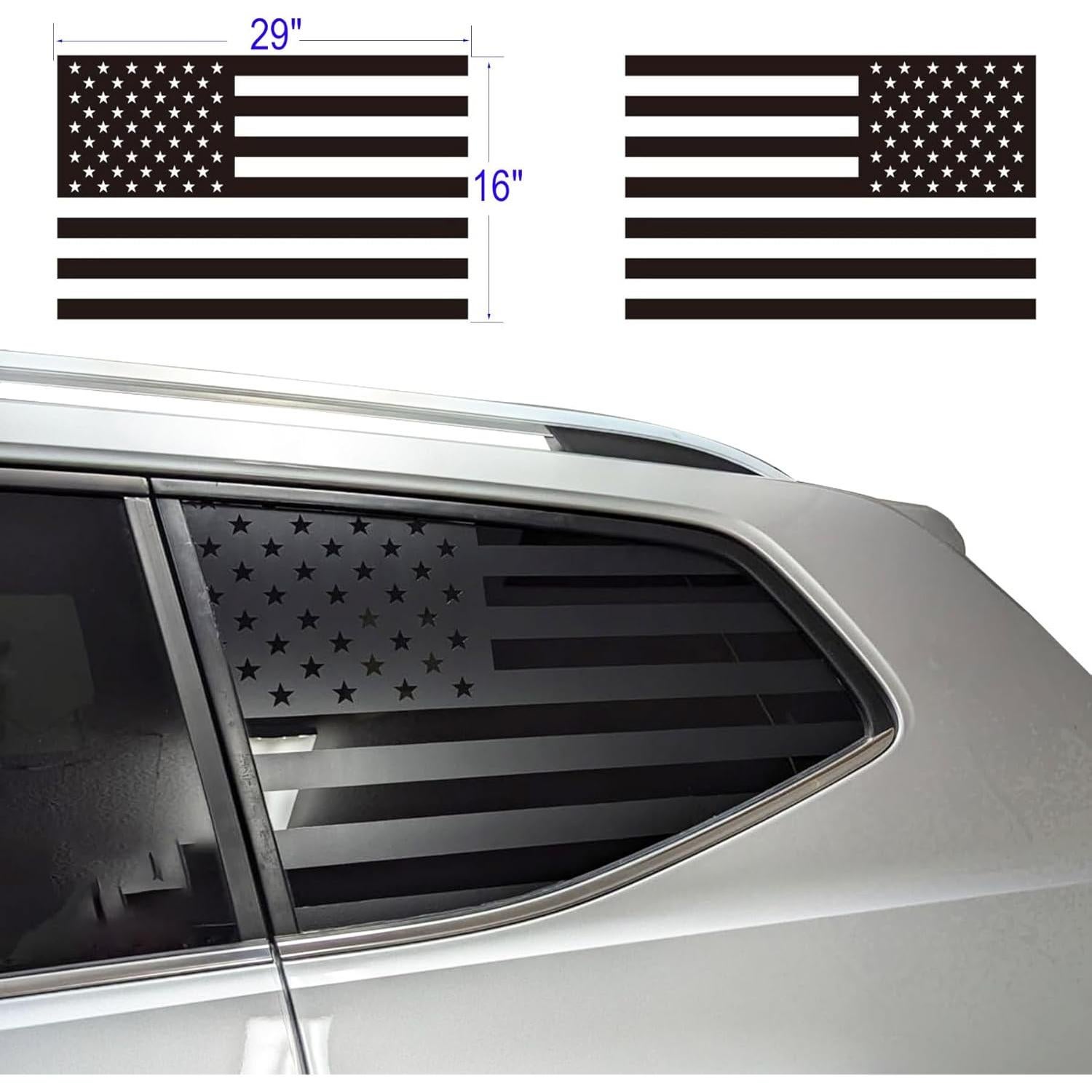 Calcomanías de Bandera Americana Zxiaochun 73.66x40.64cm 2Pcs