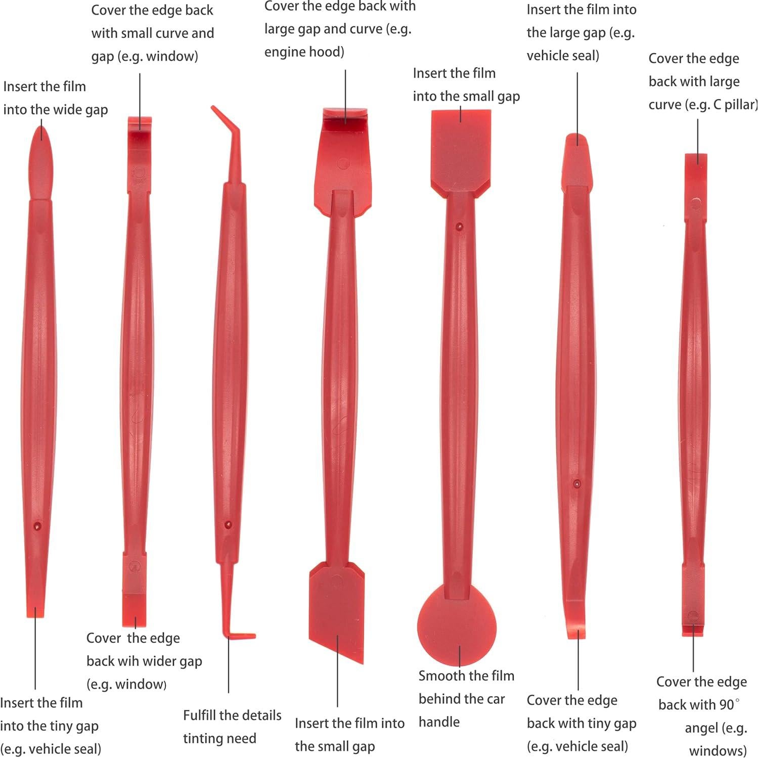 Kit de Herramientas para Envoltura de Vinilo Spanno 7 Piezas