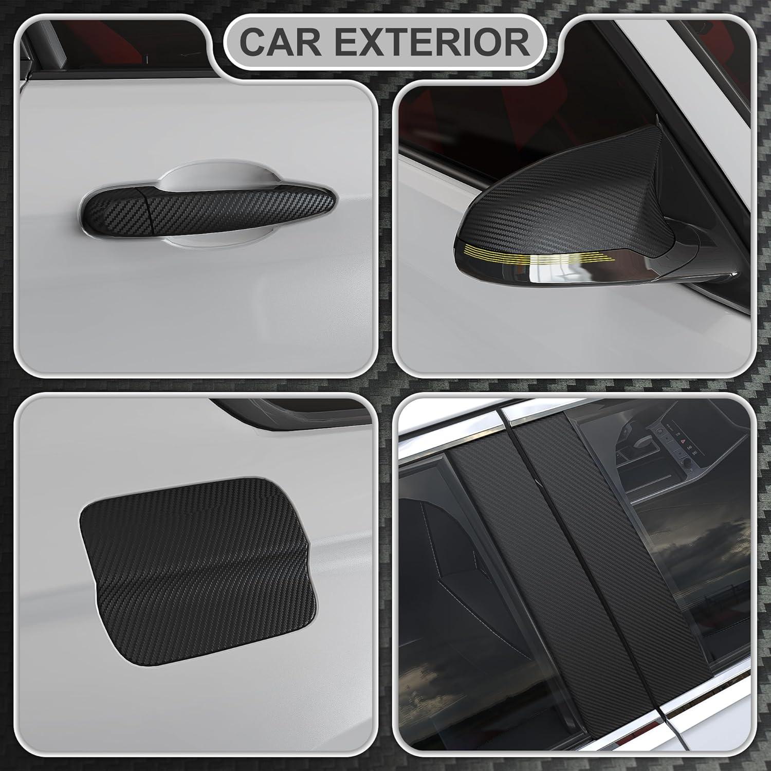 Vinilo de Fibra de Carbono 3D Lypumso Negro 0.3m x 3m