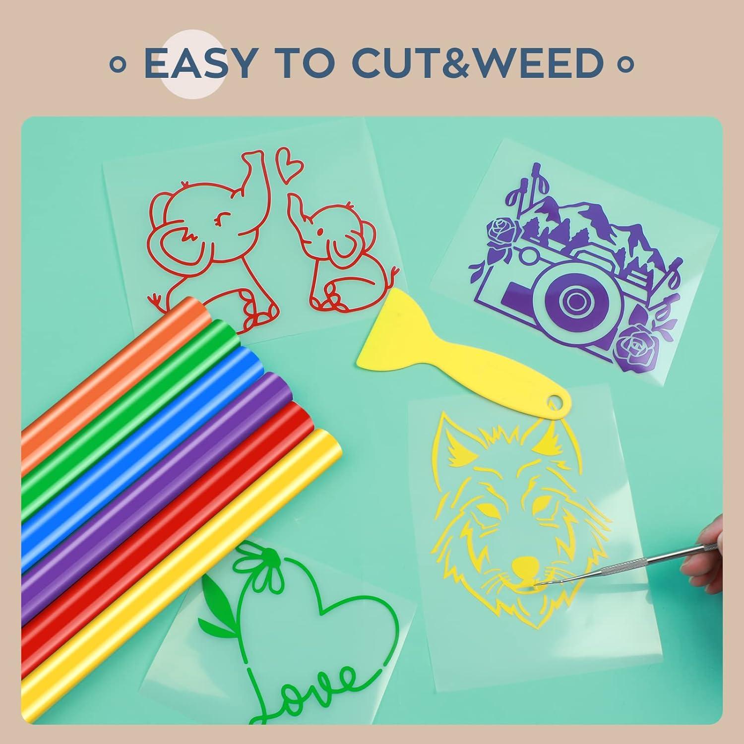 Vinilo Adhesivo Permanente HTVRONT 30.48x152 cm Multicolor