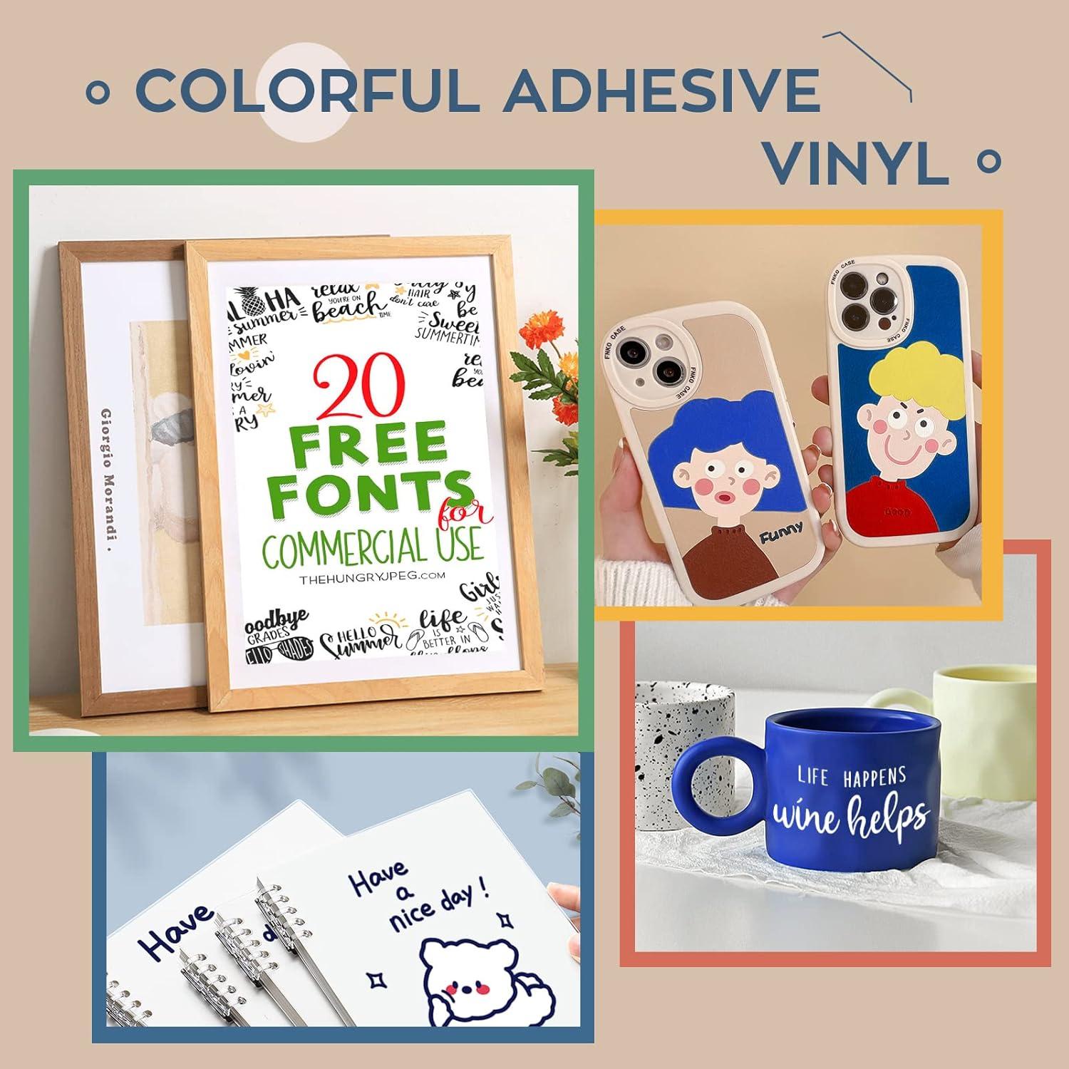 Vinilo Adhesivo Permanente HTVRONT 30.48x152 cm Multicolor