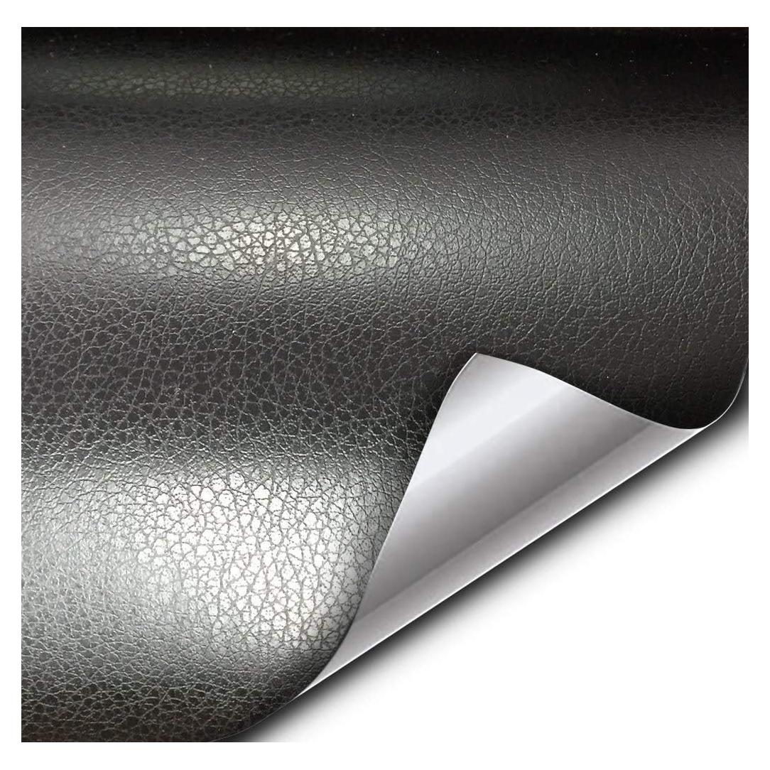 Vinilo Adhesivo VViViD+ Cuero Negro 0.30m x 1.52m - Tacto Suave