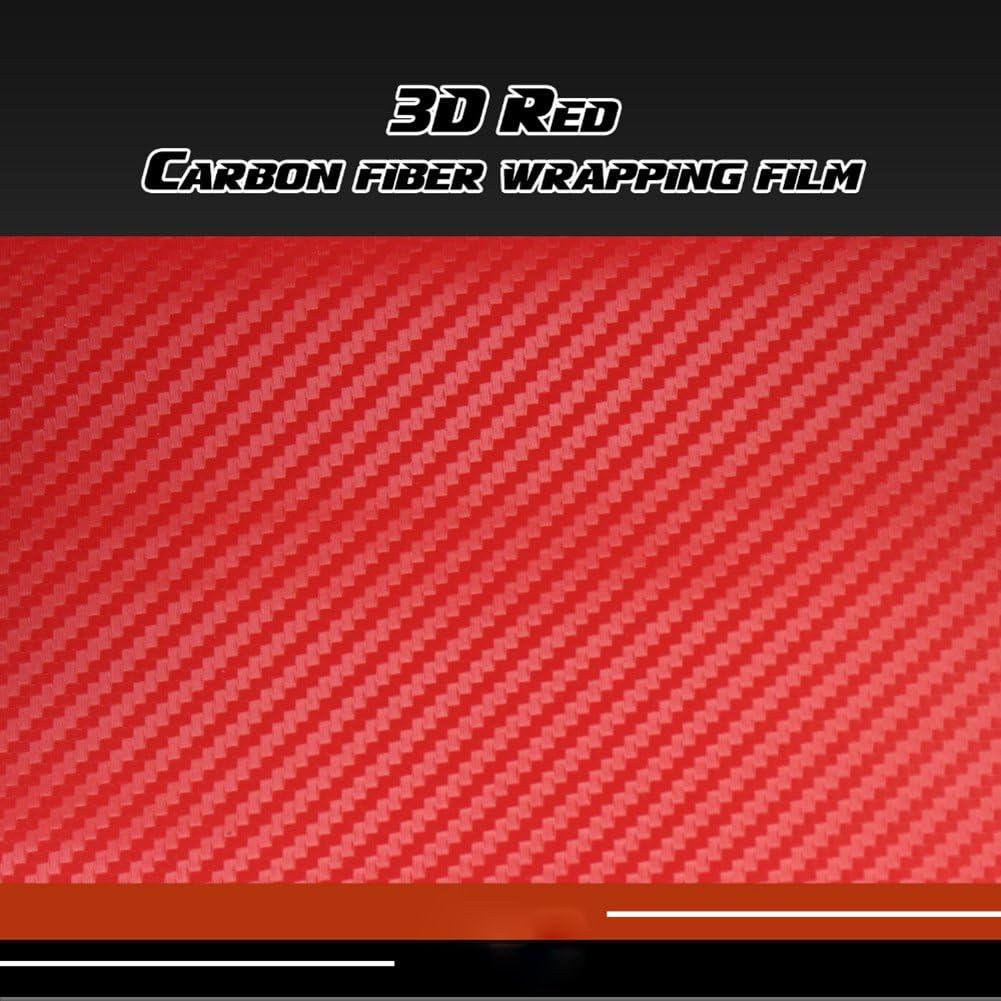 Hoja de Vinilo de Fibra de Carbono Rojo 1.22m x 0.30m Silence Shopping