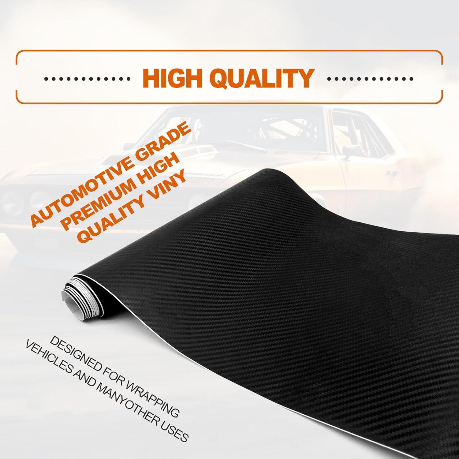 Envoltura de Vinilo Fibra de Carbono 3D Mate RBOKO 30x152 cm