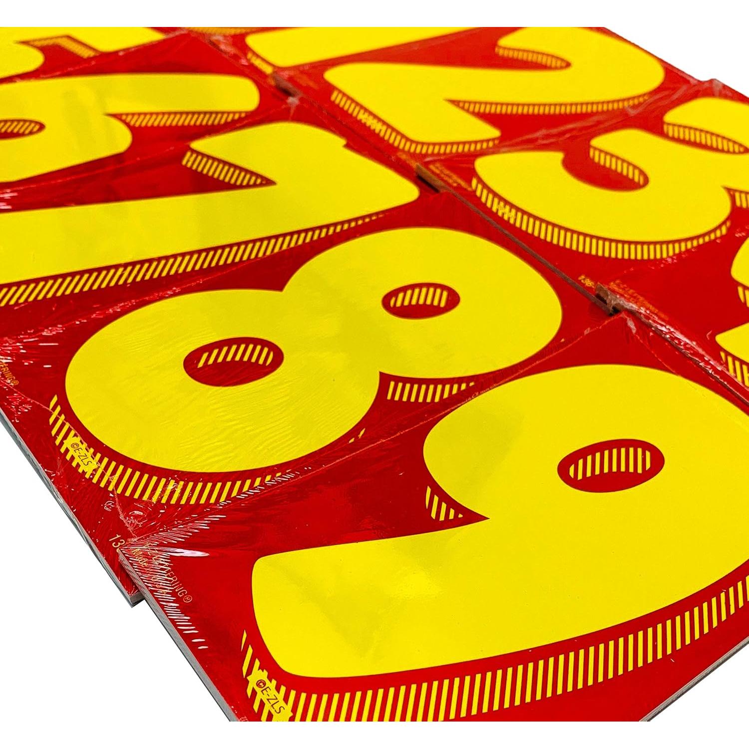 Calcomanías de Vinilo EZ Line 11 Docenas Números Rojos Amarillos