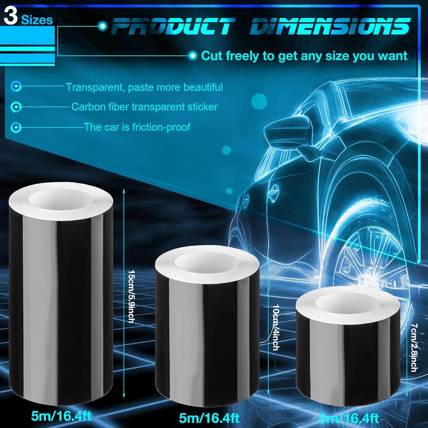 Ireer Kit de Vinilo Negro Brillante para Automóviles 3 Rollos