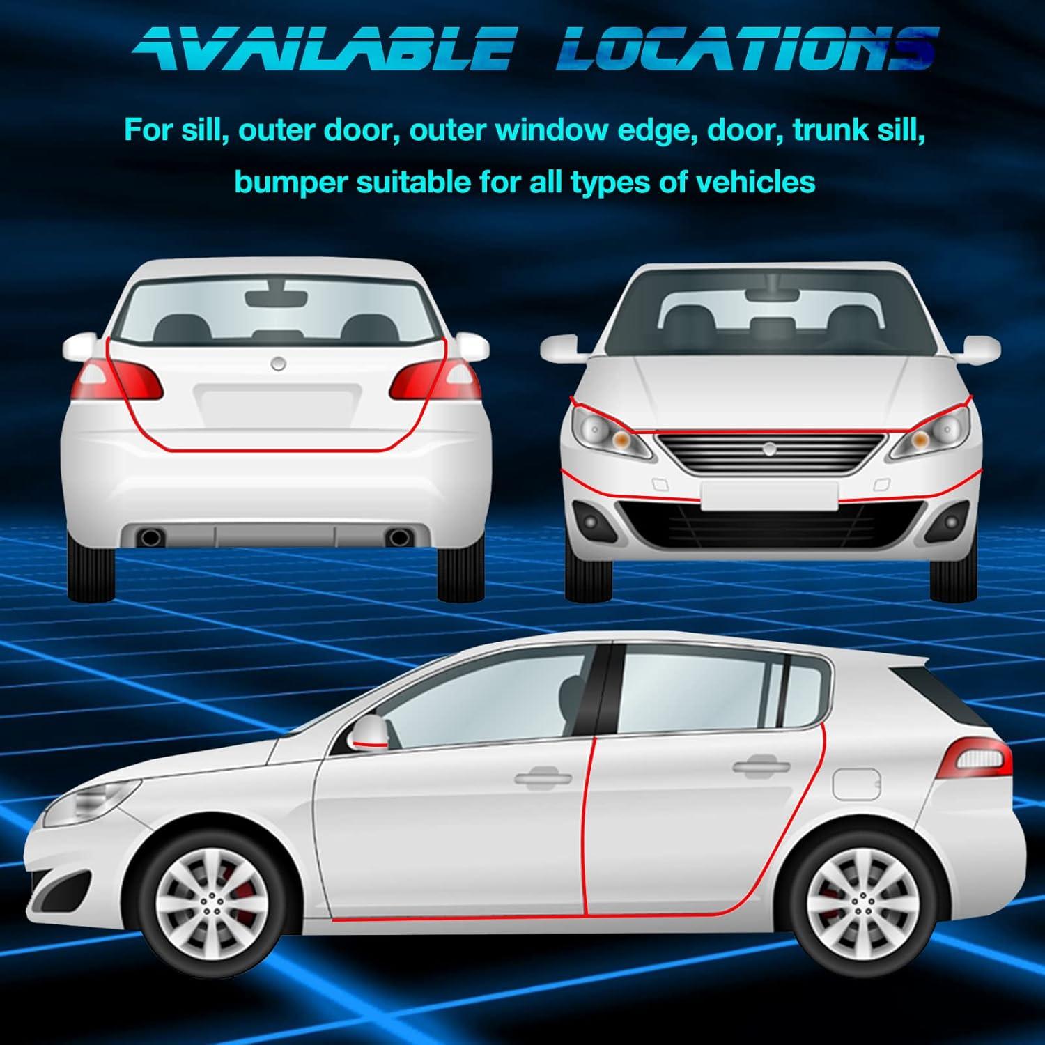 Ireer Kit de Vinilo Negro Brillante para Automóviles 3 Rollos