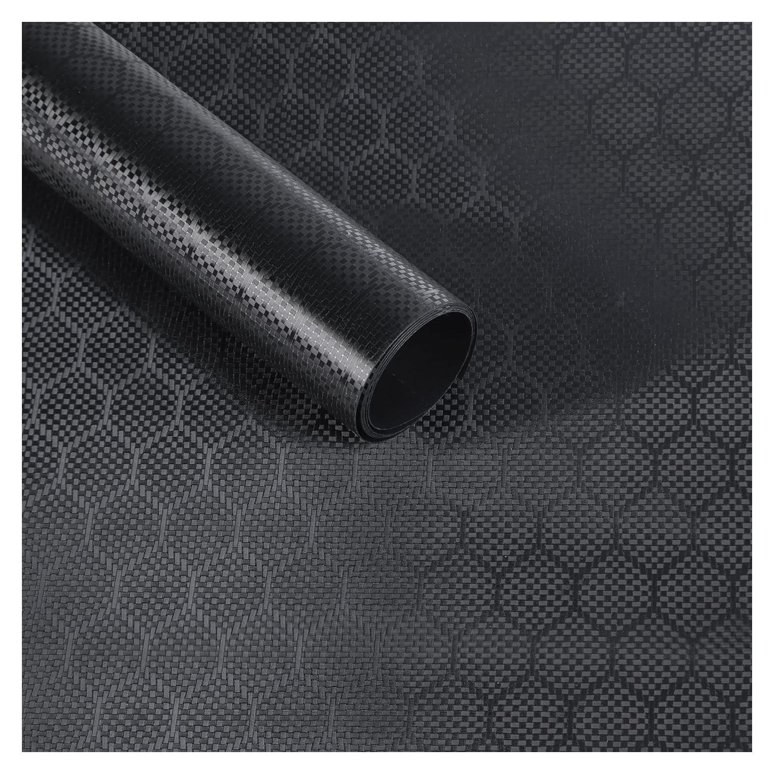 Vinilo Envoltura de Fibra de Carbono Lypumso 0.3m x 3m Negro Mate