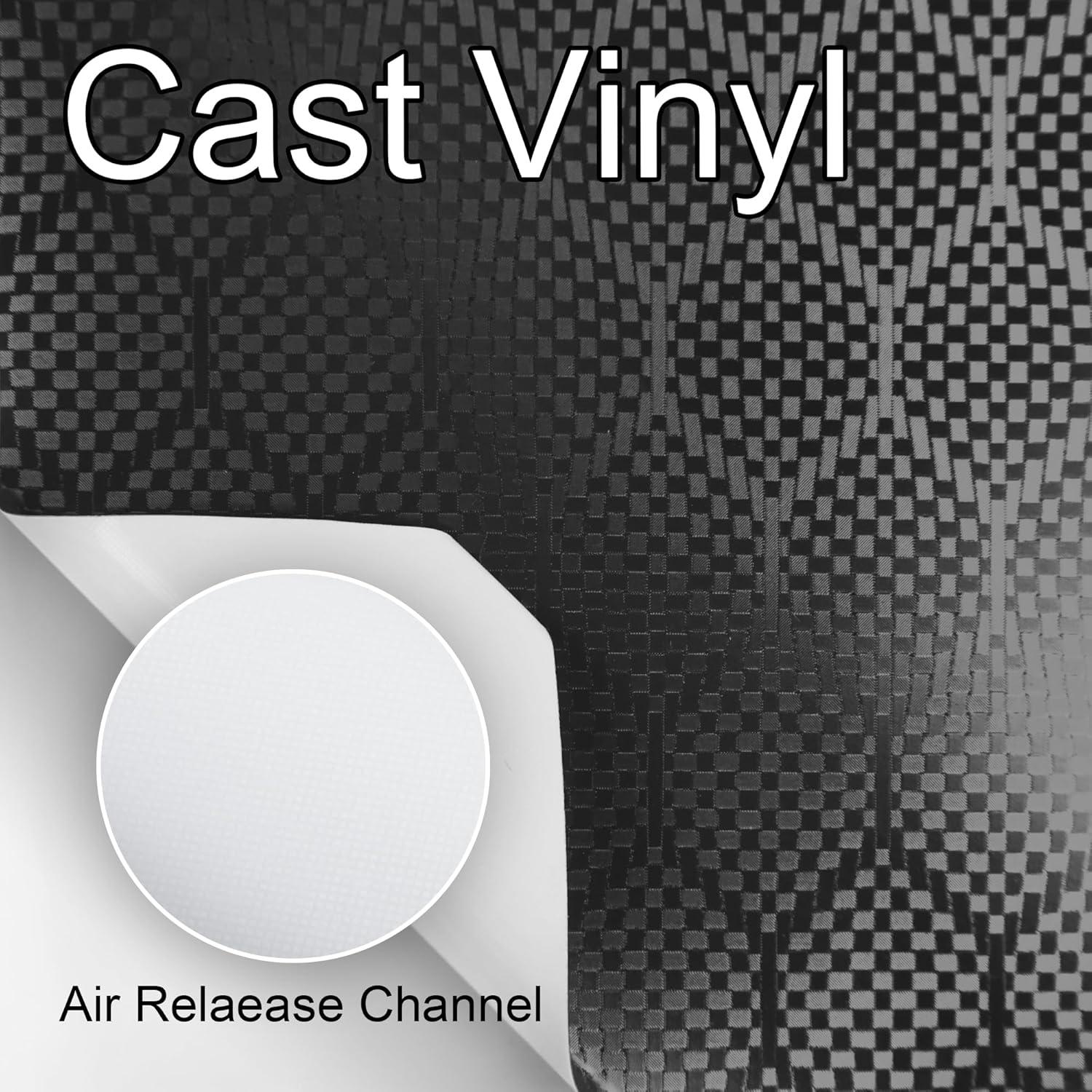 Vinilo Envoltura de Fibra de Carbono Lypumso 0.3m x 3m Negro Mate