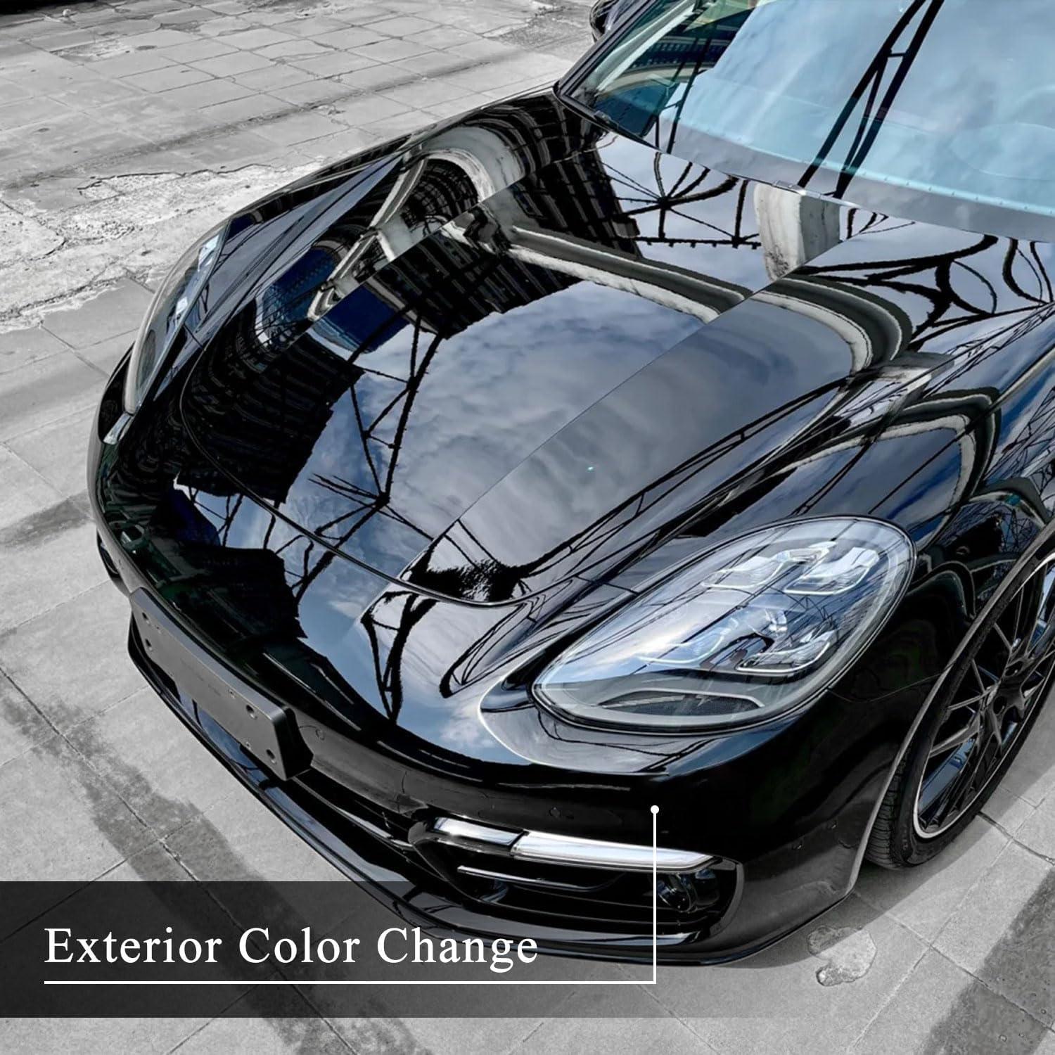 Vinilo Negro Brillante OuranioToxo 45cm x 1.5m Adhesivo PVC