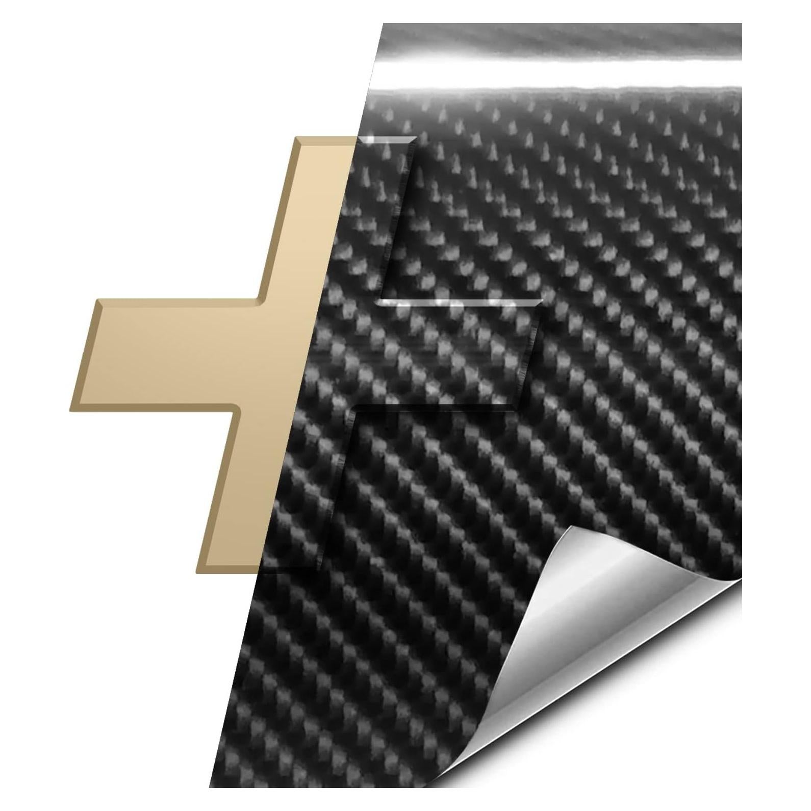 Vinilo de Fibra de Carbono Negra VViViD 30x10 cm - 2 Hojas