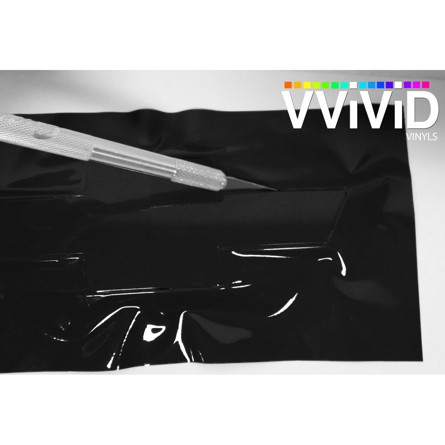 Vinilo de Fibra de Carbono Negra VViViD 30x10 cm - 2 Hojas