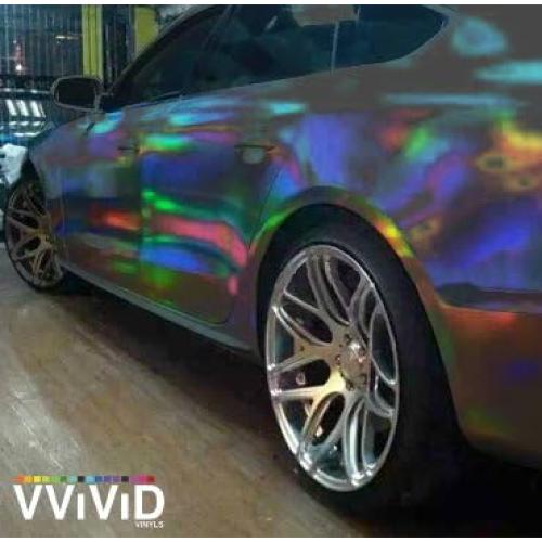 Vinilo Envoltura VViViD SuperCast 30.48x152.4cm Negro Holográfico