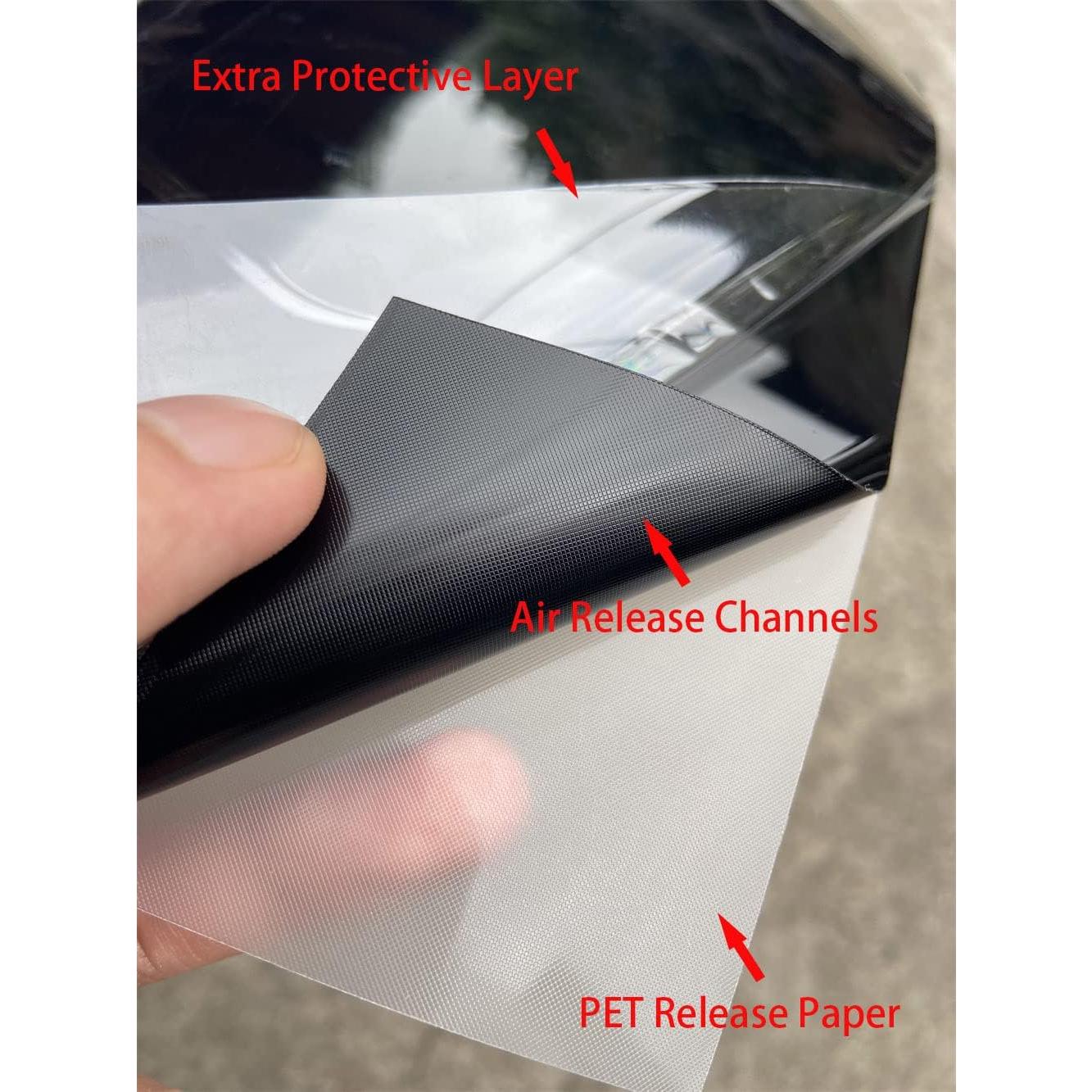 Película de Vinilo LZLRUN Ultra Gloss Negro 0.30m x 3.05m