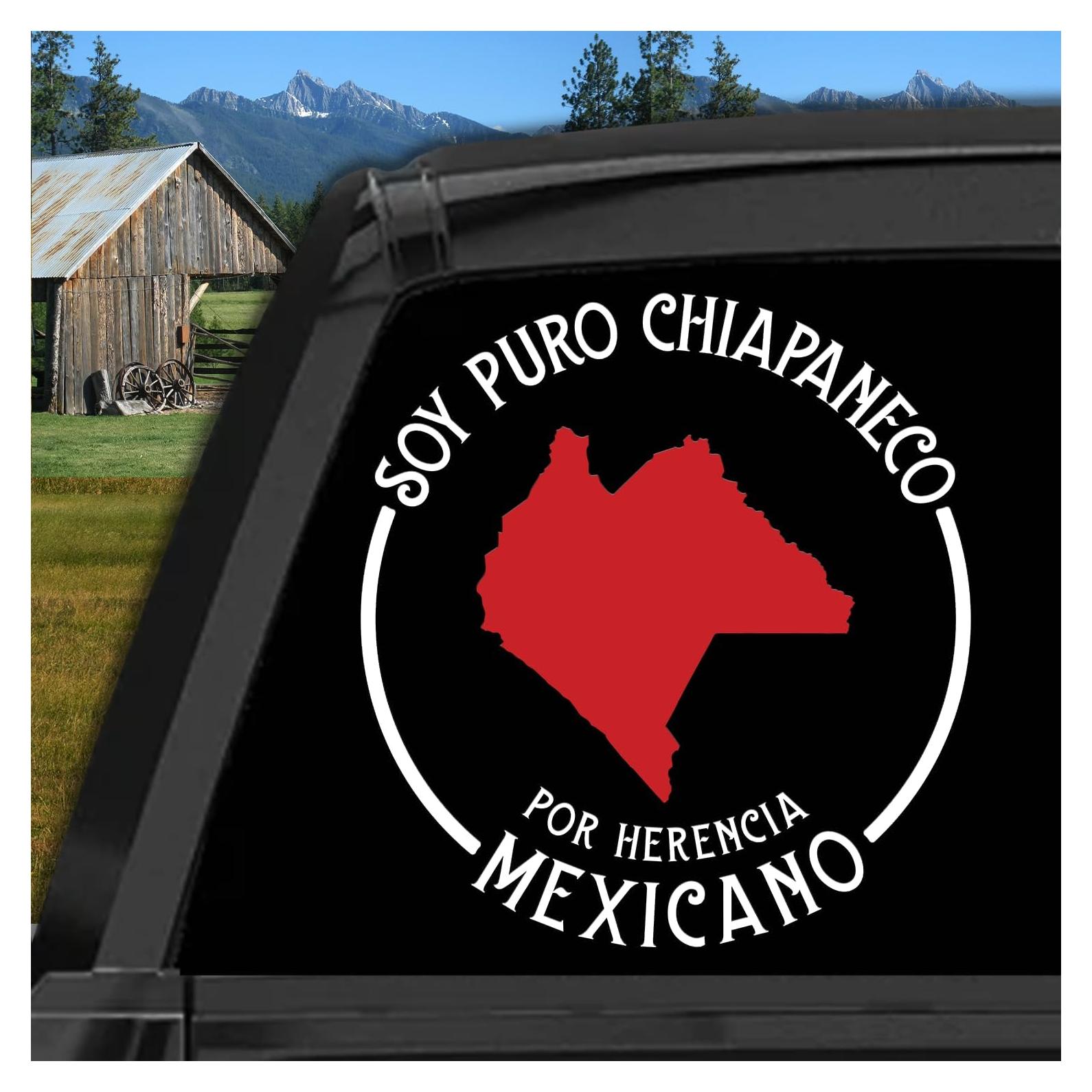 Calcomanía Vinilo Chiapas para Trocas - Resistente a la Intemperie