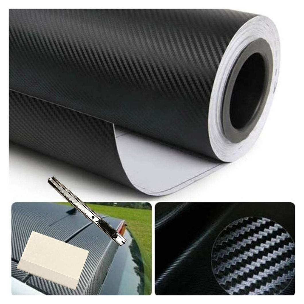 Vinilo 3D Fibra de Carbono Negro F & B LED LIGHTS 0.3x1.5m