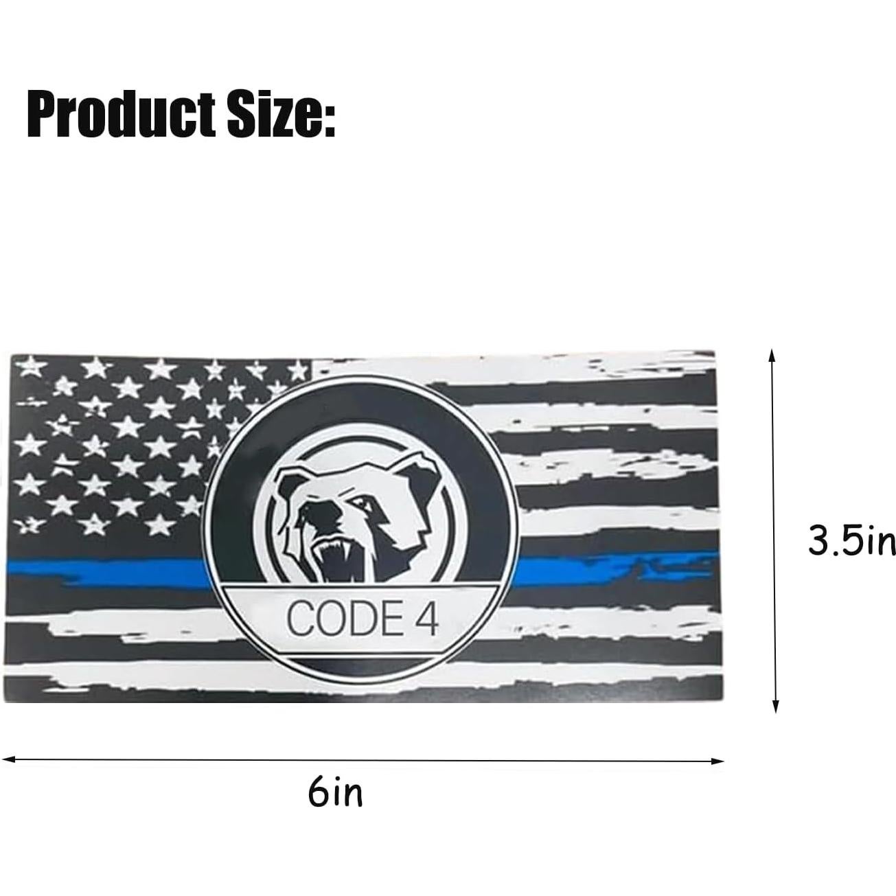 10pcs Thin Blue line Flag Car Sticker Decal, Police Support American Flag Bumper Stickers for Cars Trucks Window Laptop, Bandera de policía la línea Azul para carro
