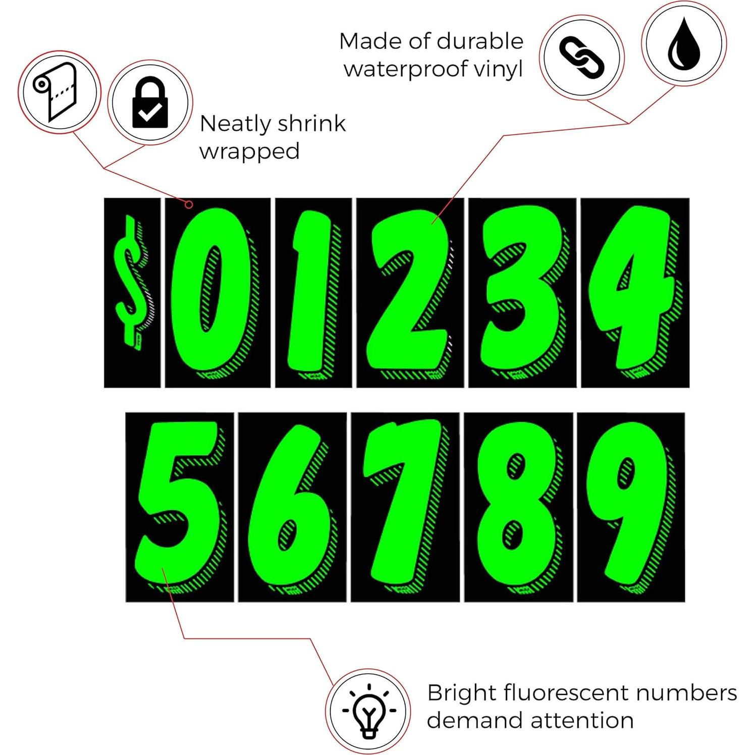 Calcomanías de Vinilo CarBowz 19.05 cm Chartreuse 132 Piezas